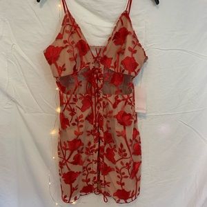 NWT tobi lace-up dress